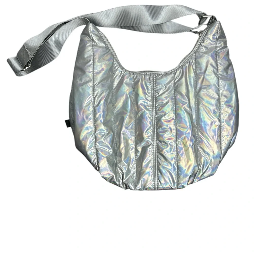 Art Class, Silver Metallic Iridescent Handbag with Adjustable Strap - Picture 2 of 6